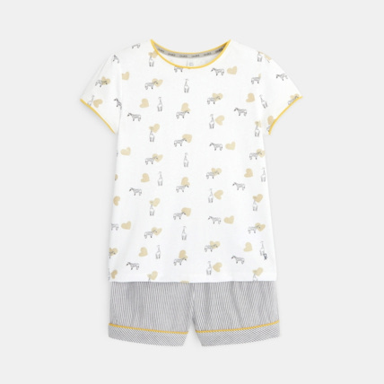 Avis Pyjama short jersey safari blanc fille OKAIDI 1