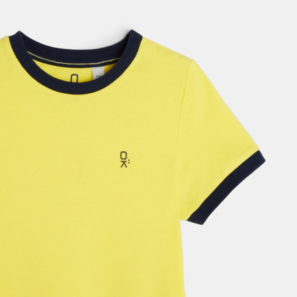 Avis T-shirt en coton piqué jaune garçon OKAIDI 2
