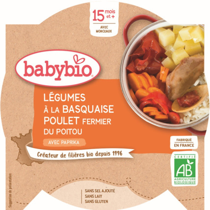 Avis Légumes à la Basquaise & Poulet de France au Paprika Babybio 1