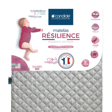 Avis Matelas bébé  Résilience déhoussable CANDIDE 1
