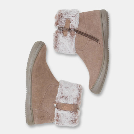 Avis Boots fourrées en cuir blanches fille OKAIDI 3