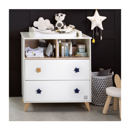 Avis Commode 2 tiroirs 2 niches - OSLO étoile Sauthon 1