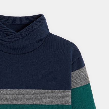 Avis Pull d'hiver col snood vert garçon OKAIDI 2