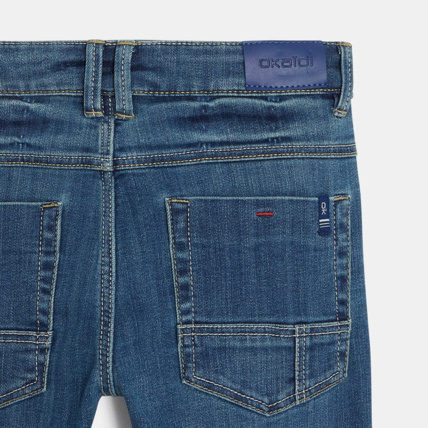 Avis Jean skinny en denim ultra-résistant bleu garçon OKAIDI 3