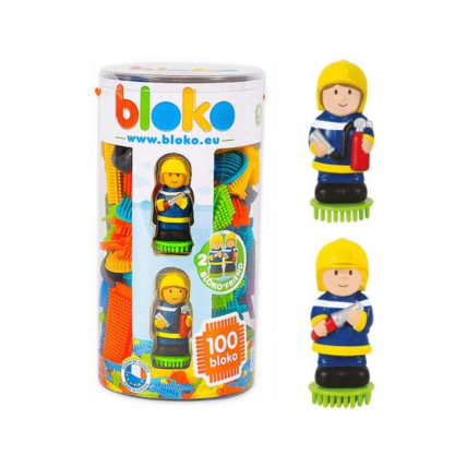 Avis Tube de 100 blocs et 2 personnages en 3D de pompiers BLOKO 1