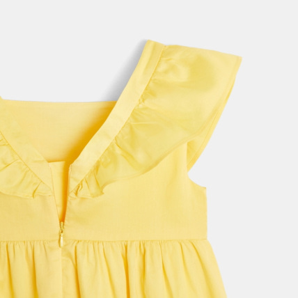 Avis Robe de cérémonie unie jaune fille OKAIDI 3