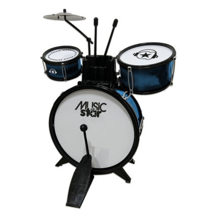 Avis Batterie 3 tambours avec cymbale et tabouret Music Star 1