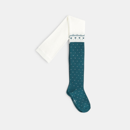 Avis Collants chauds motifs scandinaves verts fille OKAIDI 1