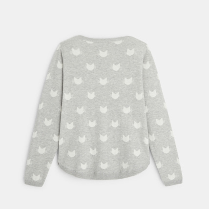 Avis Pull en maille fine LOVE gris fille OKAIDI 3