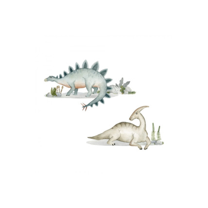 Avis Stickers parasaurolophus et stegosaurus Mon Lit Cabane 1