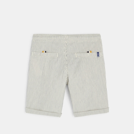 Avis Bermuda slim en toile bleu garçon OKAIDI 5