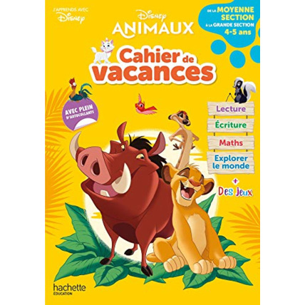 Avis Disney animaux - De la Moyenne à la Grande Section - Cahier de vacances 2023 Hachette Éducation 1