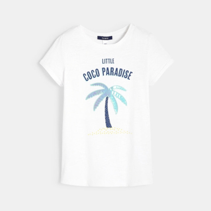Avis T-shirt à motif fantaisie vert fille OKAIDI 2
