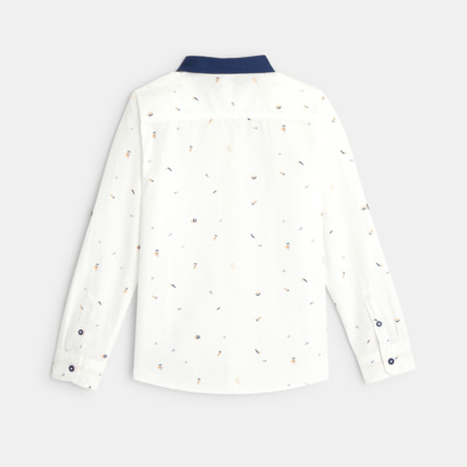 Avis Chemise imprimée de petits voiliers orange garçon OKAIDI 3