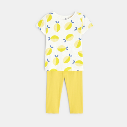 Avis Pyjama d'été 2 pièces motif citron jaune fille OKAIDI 1