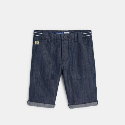 Avis Bermuda slim en jean fin bleu garçon OKAIDI 2