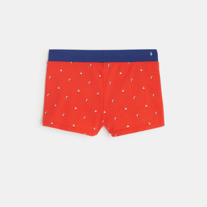 Avis Boxer de bain imprimé de voiliers rouge garçon OKAIDI 2
