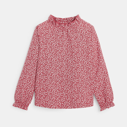 Avis Blouse imprimée à col collerette rose fille OKAIDI 2