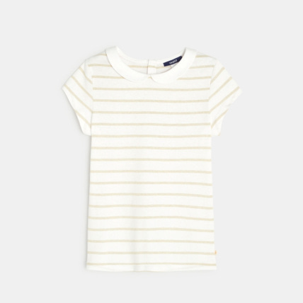 Avis T-shirt col Claudine blanc fille OKAIDI 1