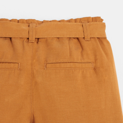 Avis Short ceinturé en toile unie beige fille OKAIDI 4