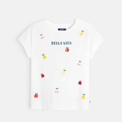 Avis T-shirt à motif et message fille OKAIDI 1