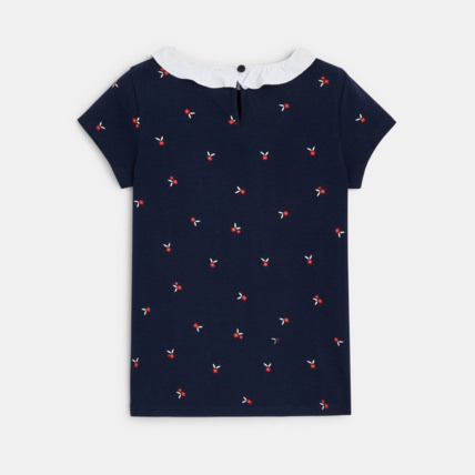 Avis T-shirt imprimé à col collerette rouge fille OKAIDI 4
