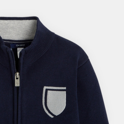 Avis Gilet zippé à col montant bleu garçon OKAIDI 2