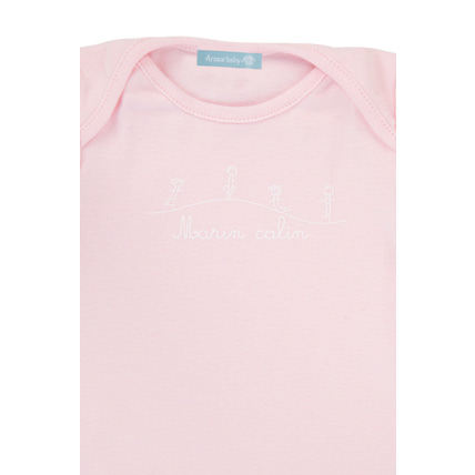 Avis Lot de 2 Bodies "Yannig" Baby - coton - Blanc/Crevette ARMOR-LUX 2