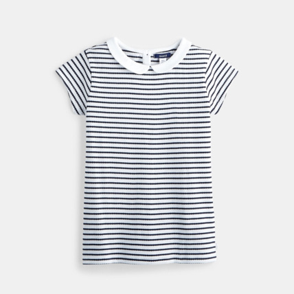 Avis T-shirt col Claudine bleu fille OKAIDI 1