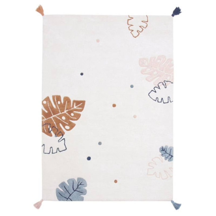 Avis Tapis coton Feuilles Monstera Lilipinso 1