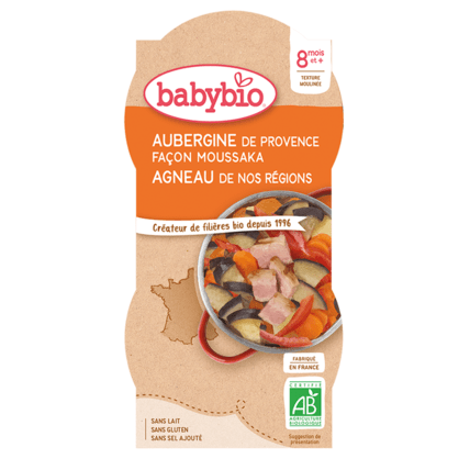 Avis Aubergine de Provence façon Moussaka Agneau Français Babybio 1