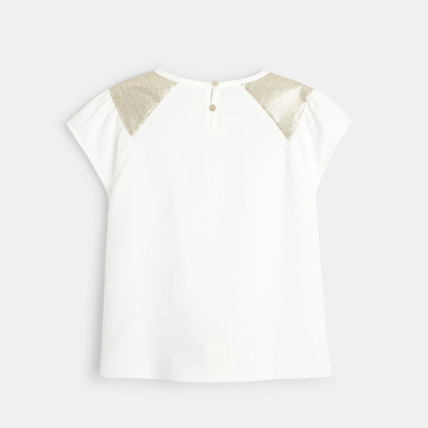 Avis Top en crêpe et sequins blanc fille OKAIDI 2