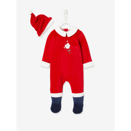Avis Coffret cadeau de Noël bébé dors-bien en velours + bonnet Vertbaudet 1