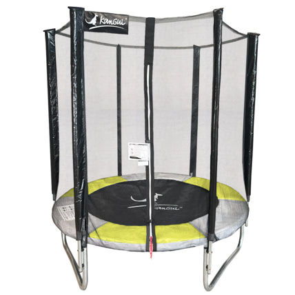 Avis Trampoline rond diam 180cm avec filet de sécurité - YZI 180 Kangui 1