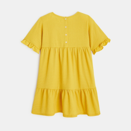Avis Robe unie volantée jaune fille OKAIDI 3