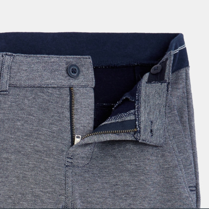 Avis Pantalon chino slim en nid d'abeille turquoise garçon OKAIDI 2