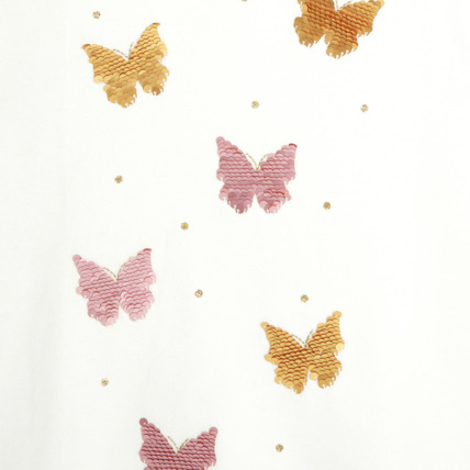 Avis T-shirt papillons à sequins magiques rose fille OKAIDI 2