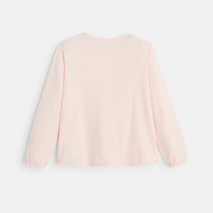 Avis T-shirt à motif bouquet brodé de sequins rose fille OKAIDI 4