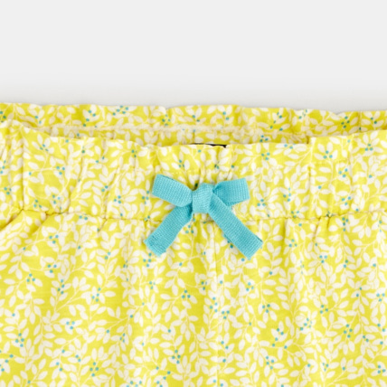 Avis Short en jersey imprimé jaune fille OKAIDI 3