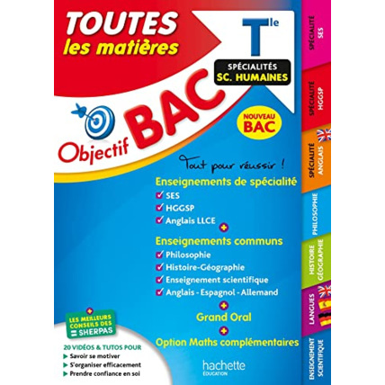 Avis Objectif Bac 2024 - Term Spécialités sciences humaines Toutes les matières Hachette Éducation 1
