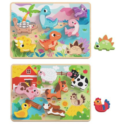 Avis Puzzle Ferme Et Dinosaures en bois L'ATELIER DU BOIS 1