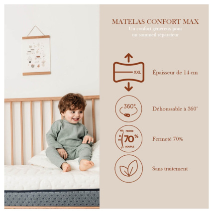 Avis Matelas pour lit bébé Confort Max CANDIDE 8