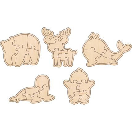 Avis Puzzles 5 Pièces En Bois - Les Animaux Polaires LOOLIPO 1