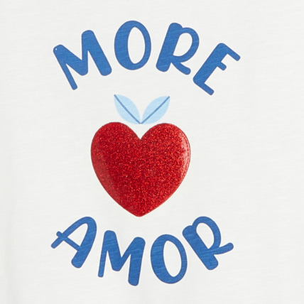 Avis T-shirt à motif et message bleu fille OKAIDI 3