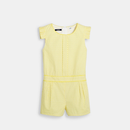 Avis Combishort imprimé jaune fille OKAIDI 1