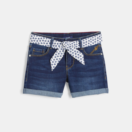 Avis Short en jean ceinturé bleu fille OKAIDI 2