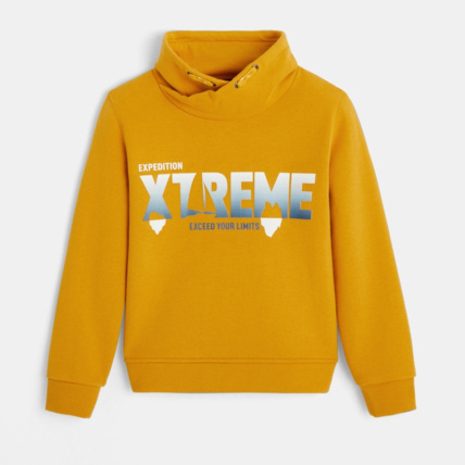 Avis Sweat-shirt à col twisté jaune garçon OKAIDI 2
