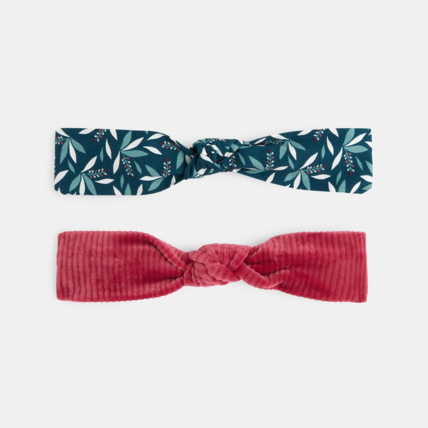 Avis Headband noué en tissu (lot de 2) rose fille OKAIDI 2
