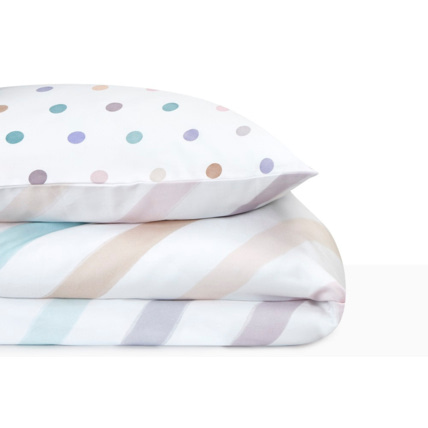 Avis Housse de couette en satin de coton - Pastel Duo Mon Lit Cabane 3