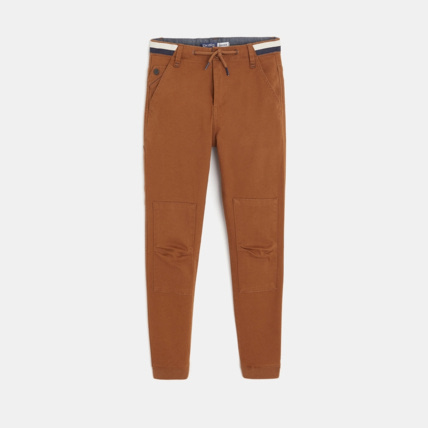 Avis Pantalon en toile et cordon à la taille marron garçon OKAIDI 2